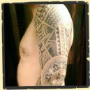 maori-polynesian- dotwork tattoo