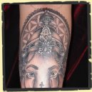 Ganesha with dotwork tattoo