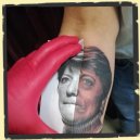 woman head tattoo