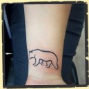 fineline bear tattoo