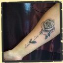 flower with names tattoo