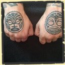 polynesian hand tattoo