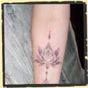 Lotus dotwork tattoo