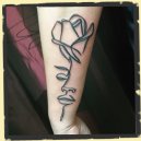 abstract rose tattoo